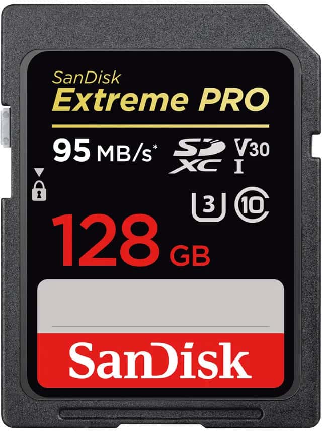 SanDisk Extreme Pro SDXC 128GB – 95mb/s