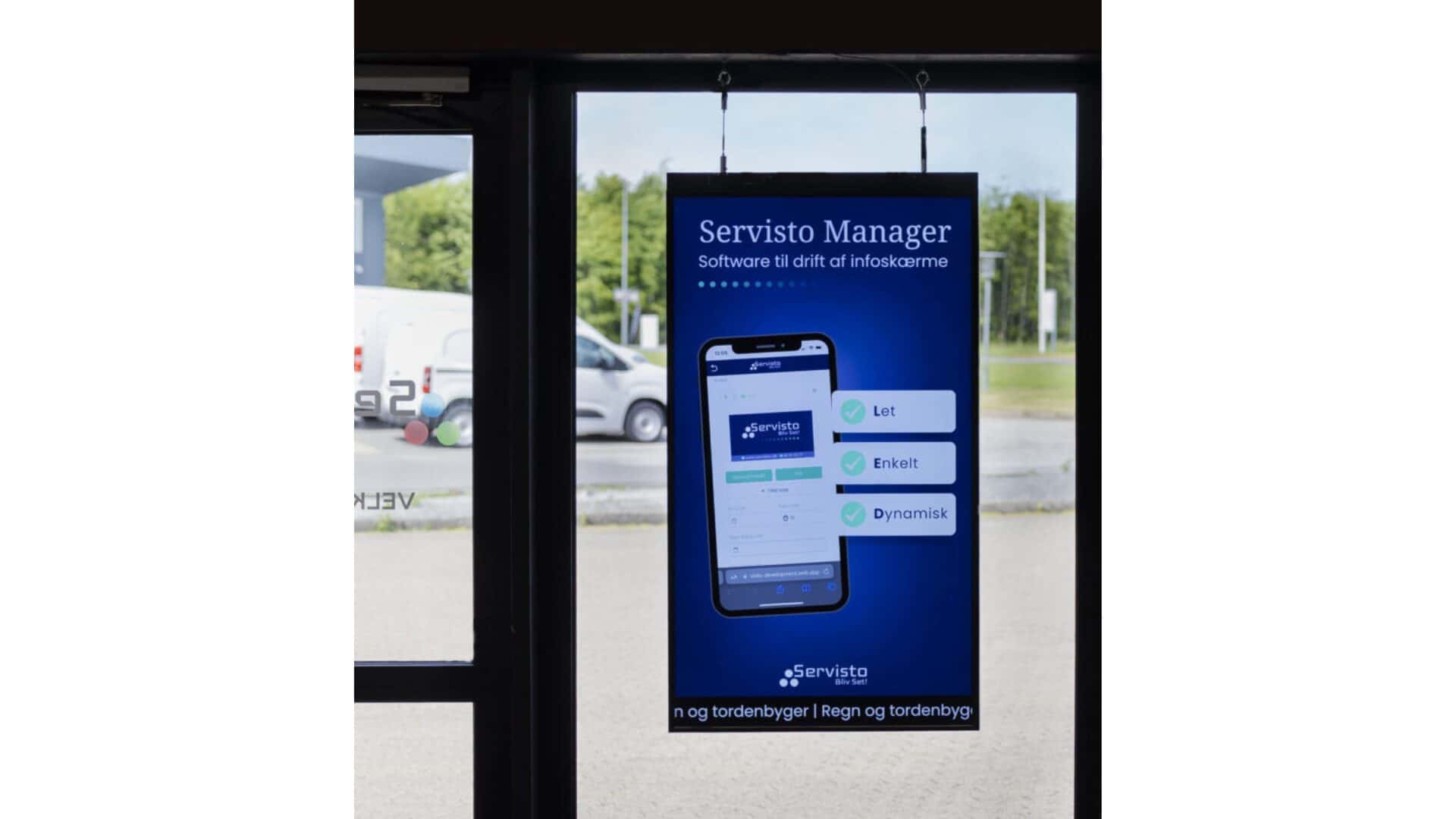 Dobbeltsidet infoskærm