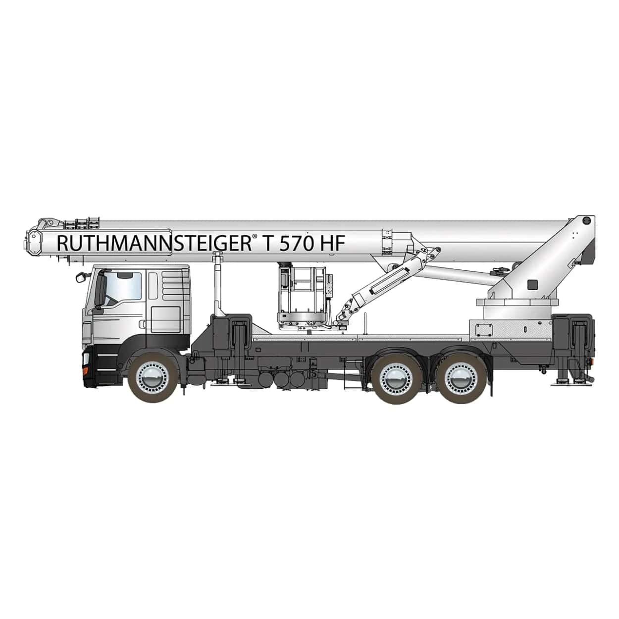 Ruthmann Steiger T570 HF lastbillift med betjening