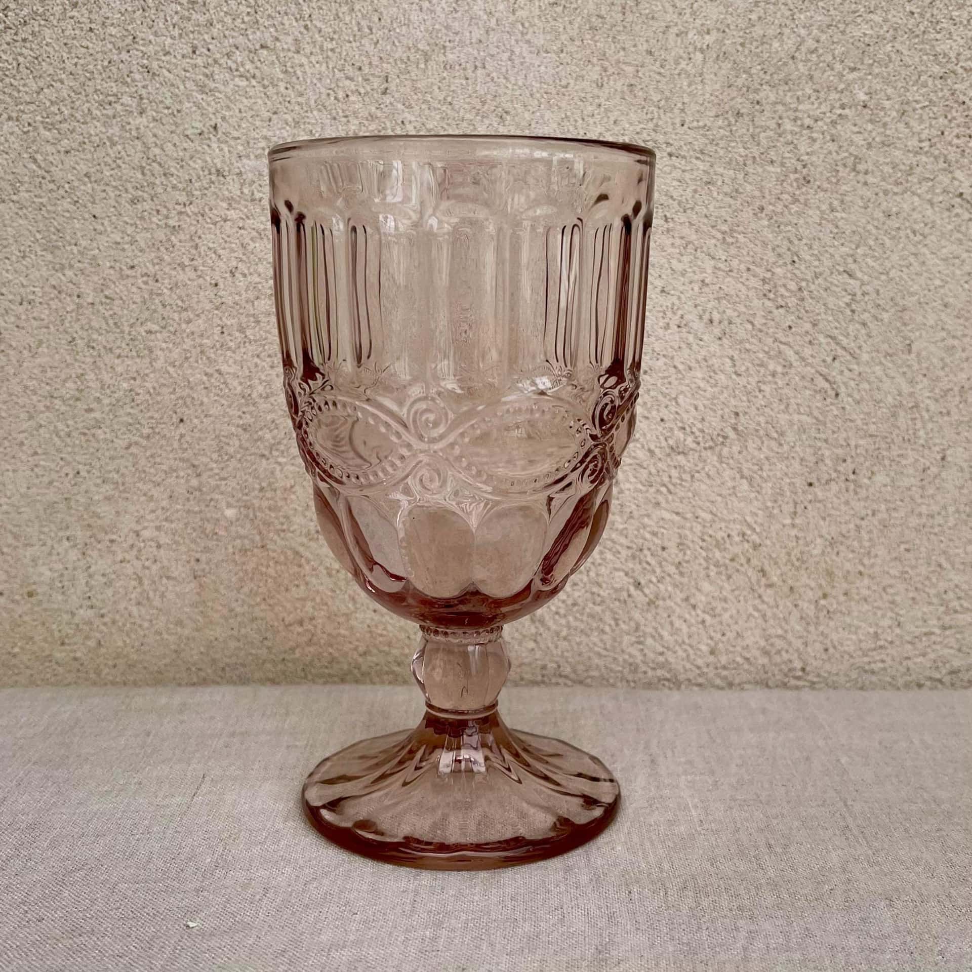 Farvede glas i rosa/ lyserød- Tognana Solange
