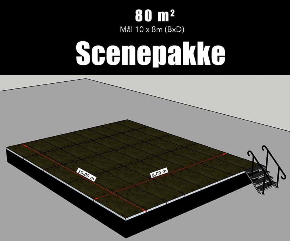 Scenepakke – 80 m2