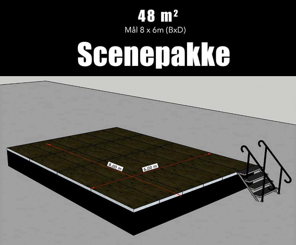 Scenepakke – 48 m2