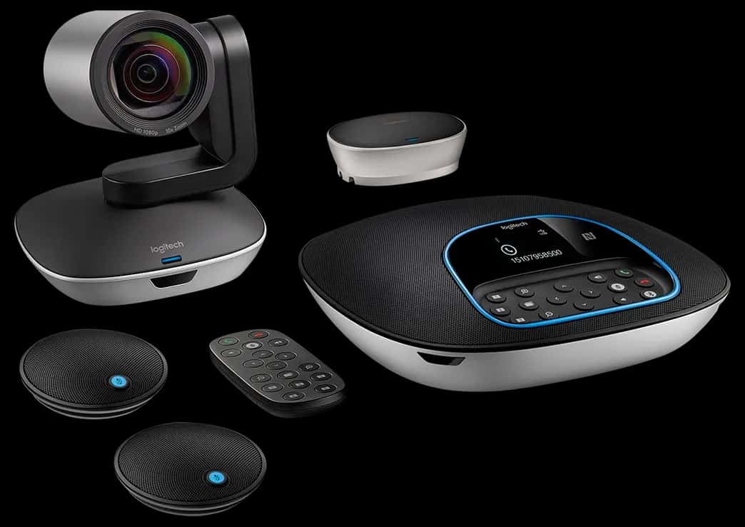 Logitech Group Conference, kamera og mikrofoner