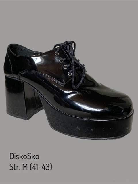 Disko sko sort plateau