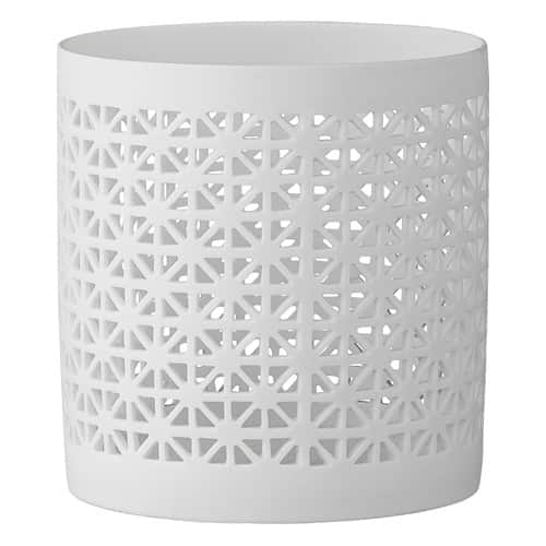Fyrfadstage, stor, hvid porcelæn