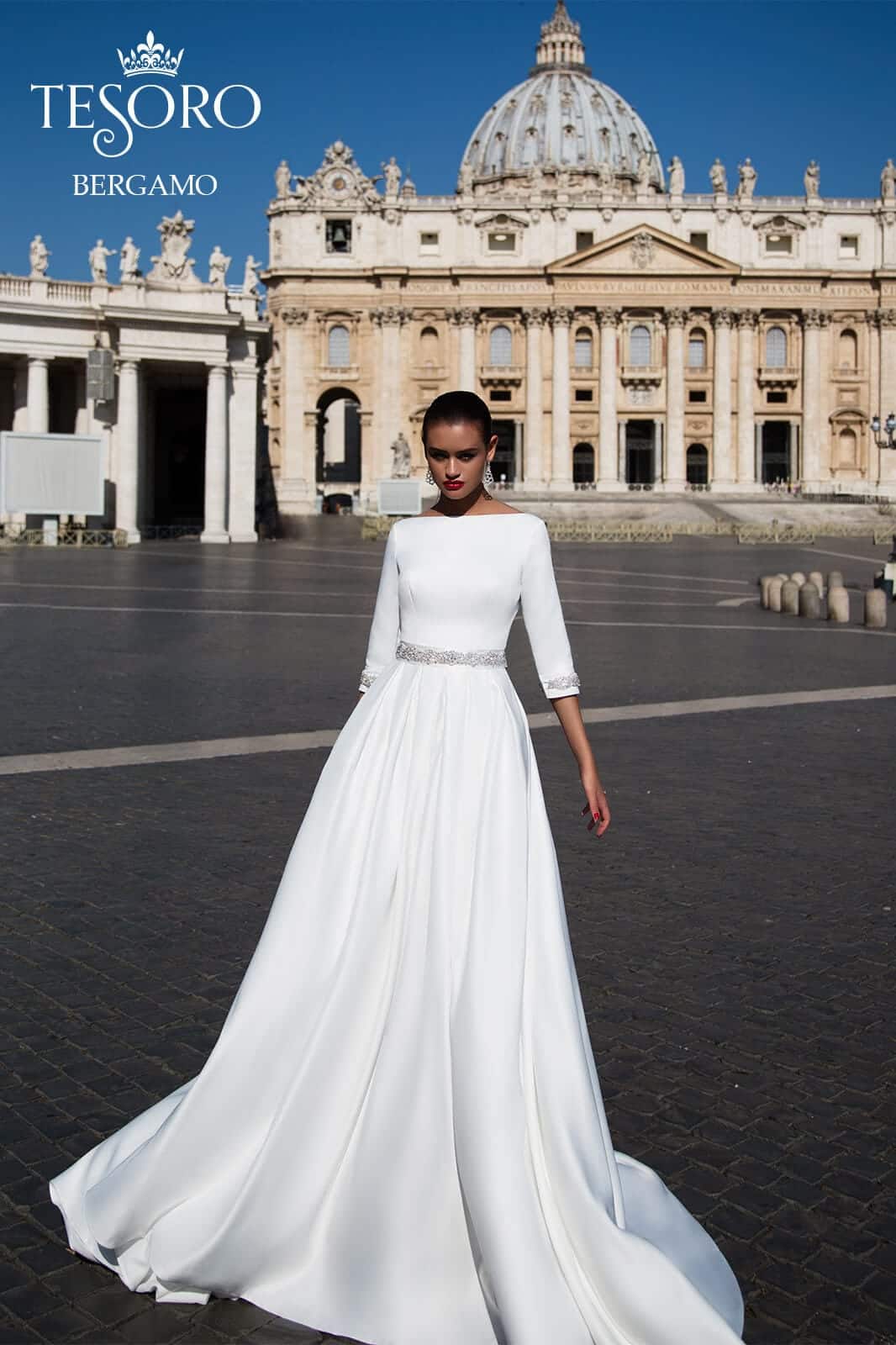 Bergamo silke brudekjole