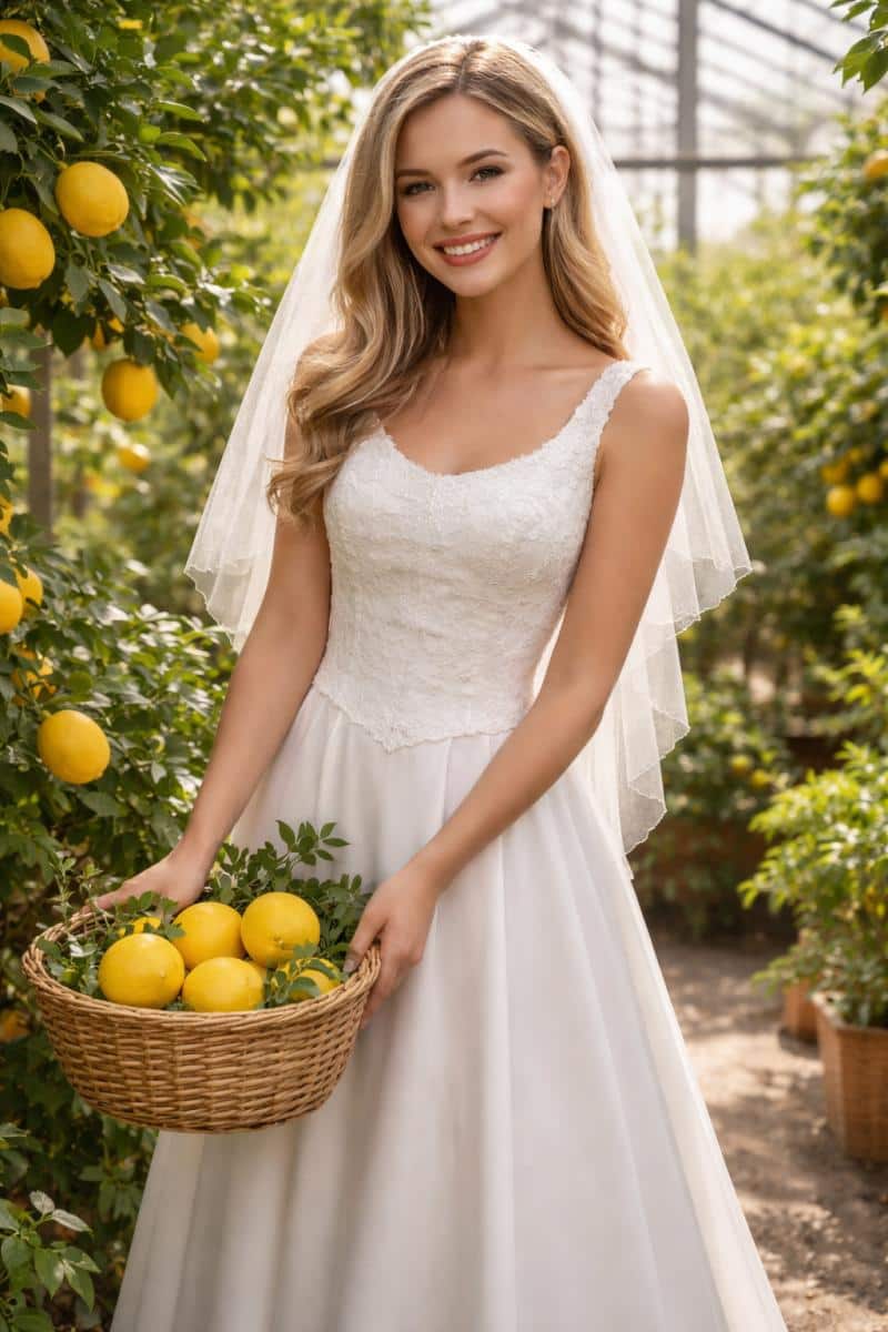 Jyllinge brudekjole med corsage