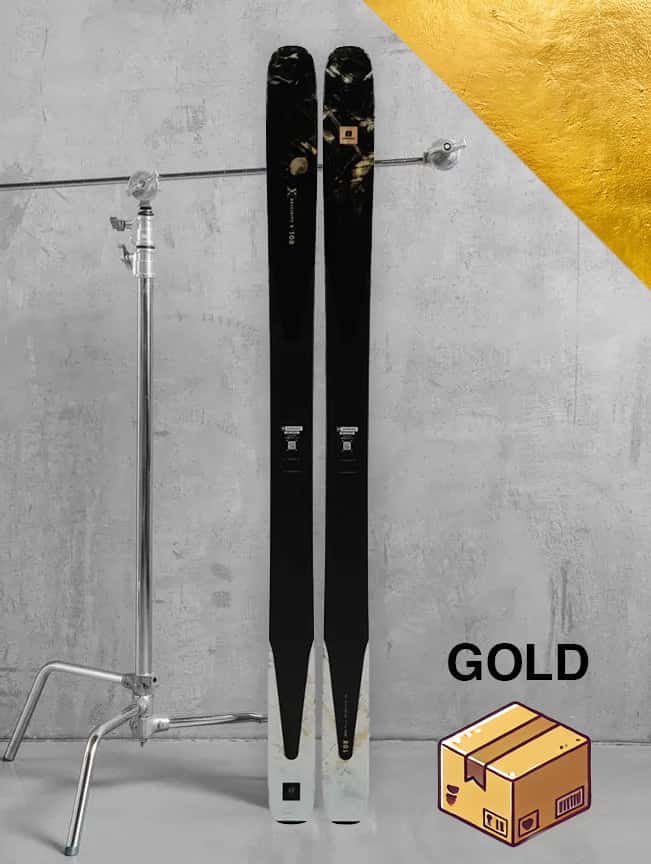 Dame freeride ski inkl. skistave – Guld-pakke