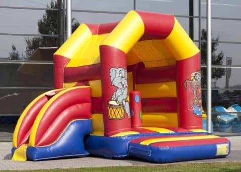 Hoppeborg Cirkusdyr med rutschebane