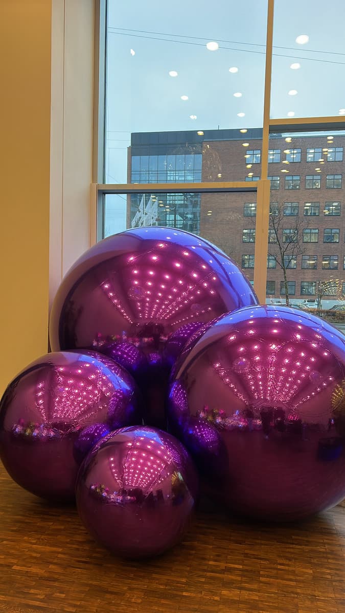 Big Shiny Ball, lilla/ purple, 60cm - 180cm