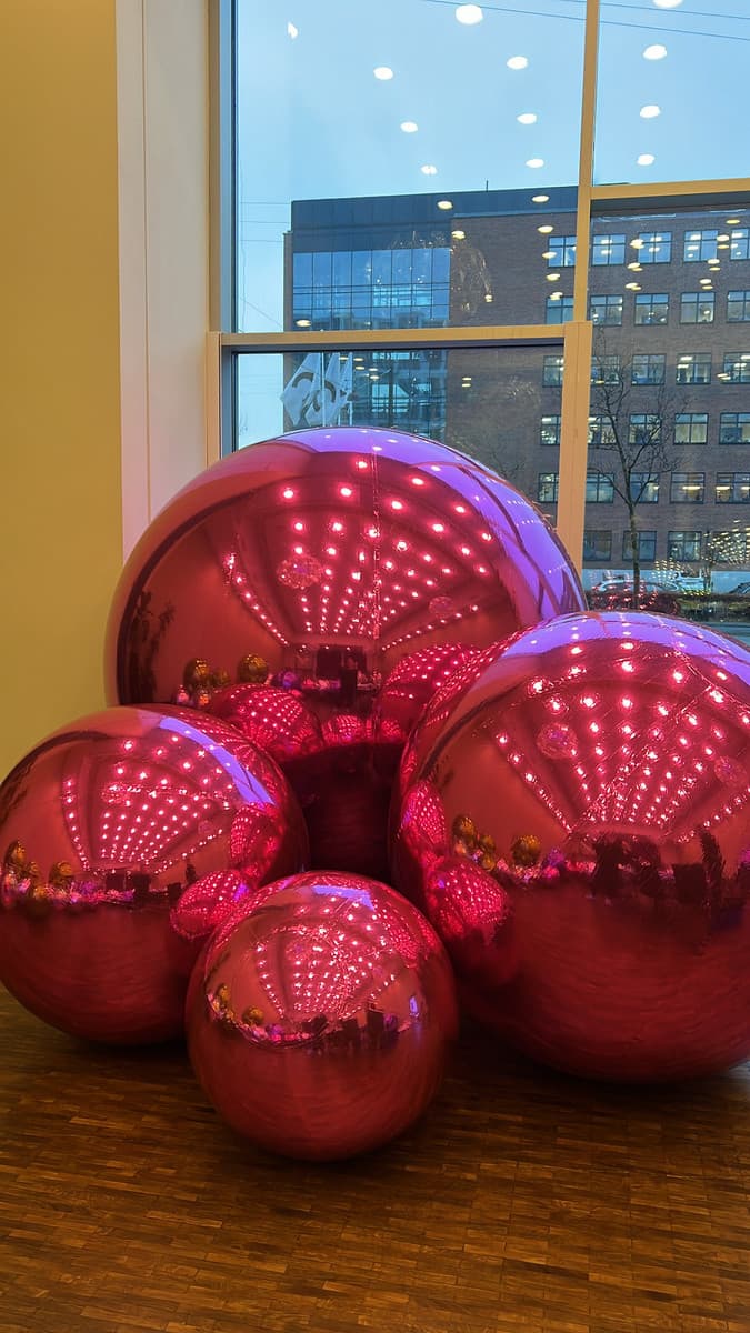 Big Shiny Ball, pink/ pink, 60cm - 180cm