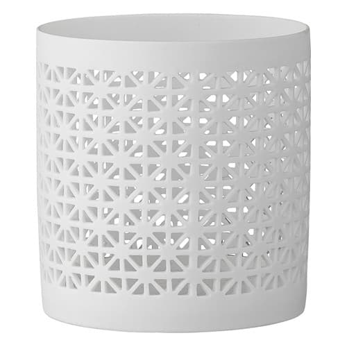 Fyrfadstage, stor, hvid porcelæn
