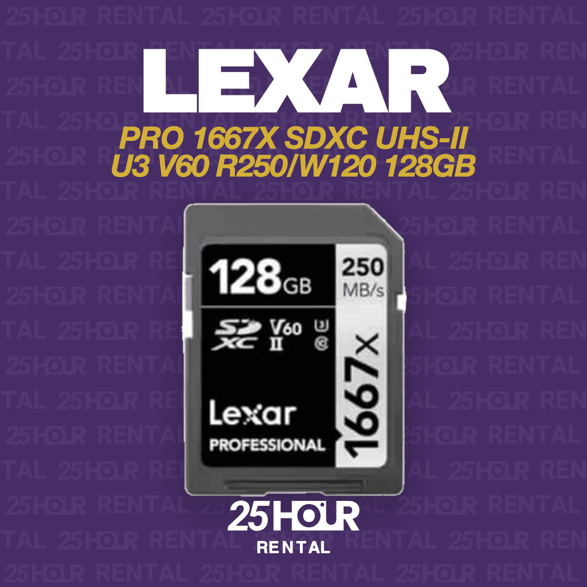 Lexar PRO 1667X SDXC UHS-II U3 (V60) R250/W120 - 128G