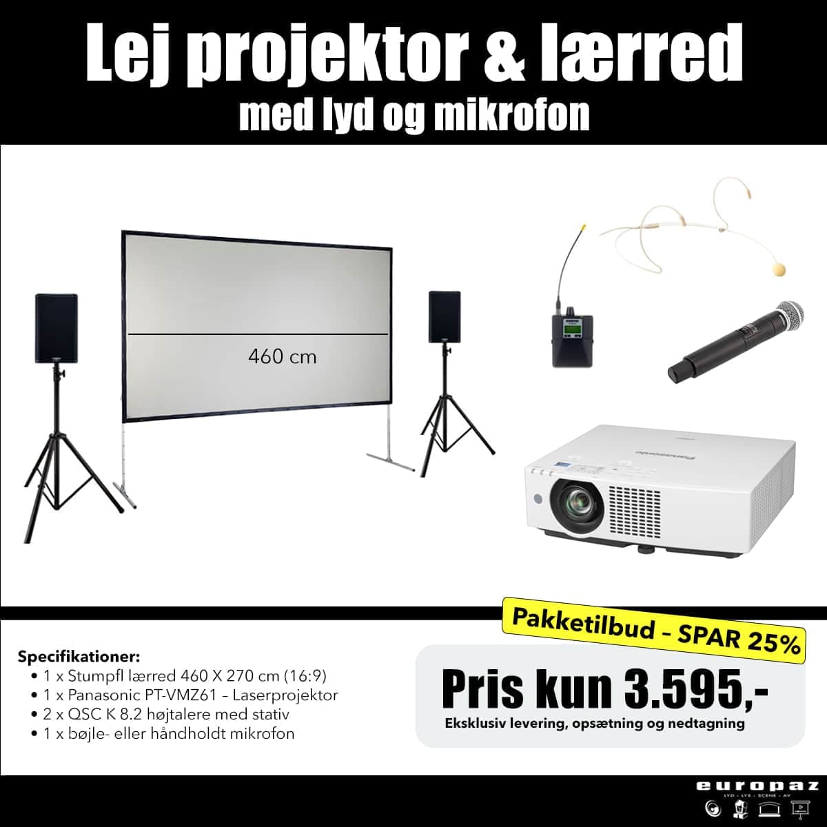 AV pakke 4 – 460 X 270 cm