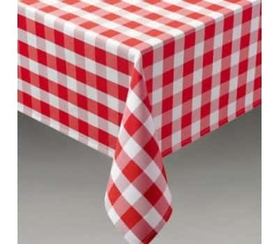 Rød/hvid ternet dug