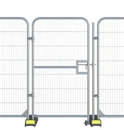 Galvaniseret dør til byggpladshegn