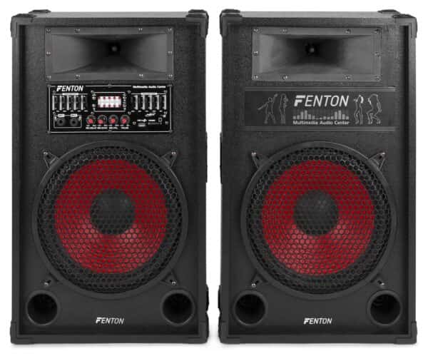 Fenton højtalersæt med forstærker inkl. stativ.