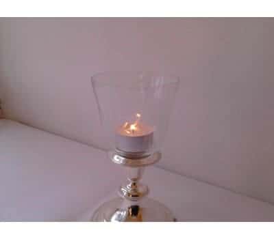 Glastop lille til lysestager