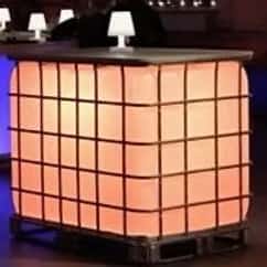 Palletank m. topplade & lys