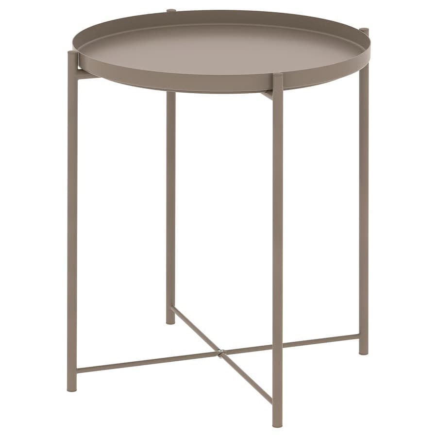 Gladom bakkebord grå beige