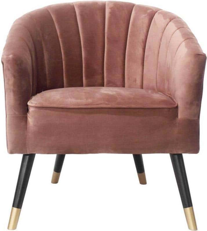 Royal velour lænestol, rosa