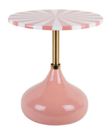 Kensi bord, hvid & flamingo pink