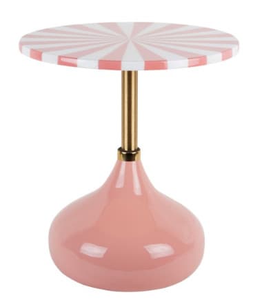 Kensi bord, hvid & flamingo pink