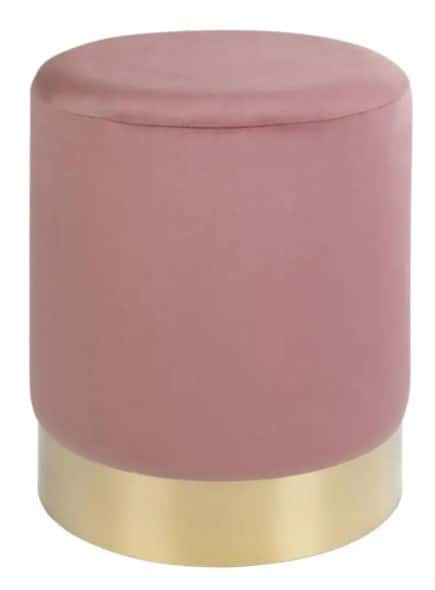 Velour puf, rosa/ Velvet pouf, rose
