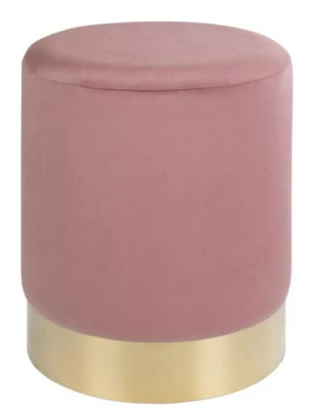 Velour puf, rosa/ Velvet pouf, rose
