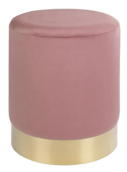 Velour puf, rosa/ Velvet pouf, rose