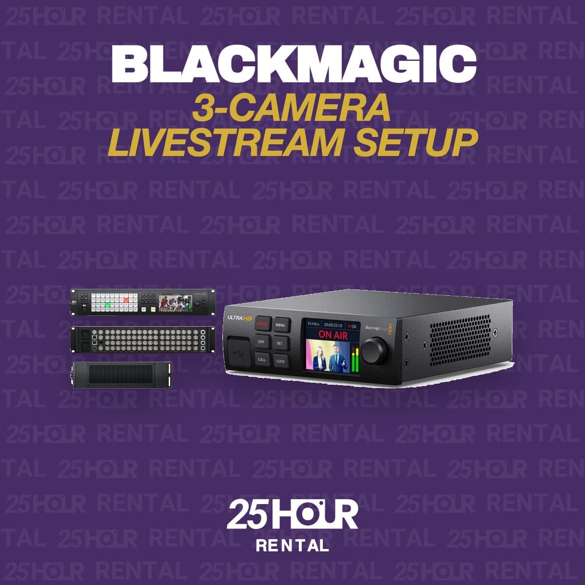 Live-streaming three camera set-up