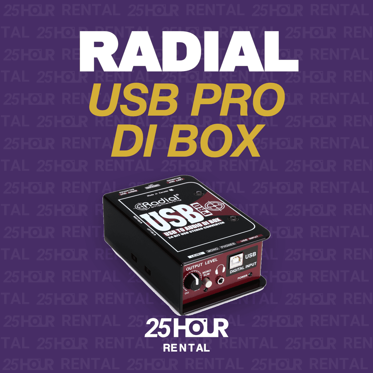RADIAL USB PRO - USB TO AUDIO DI BOX