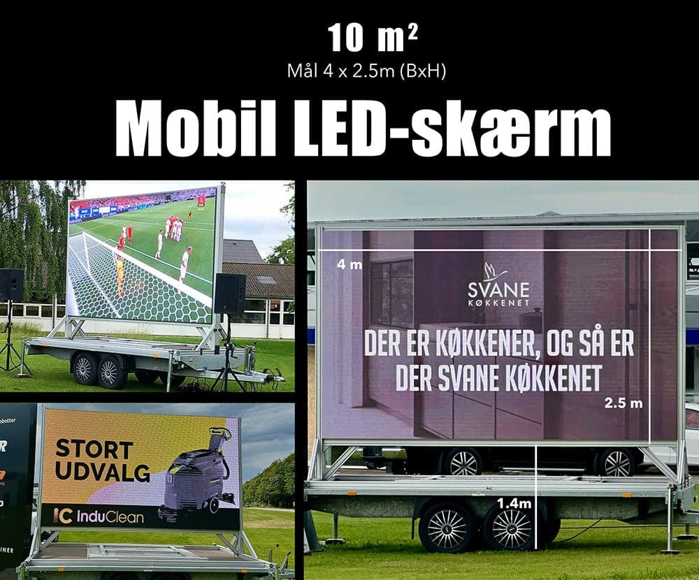 Mindre Mobil LED skærm – 10 m2