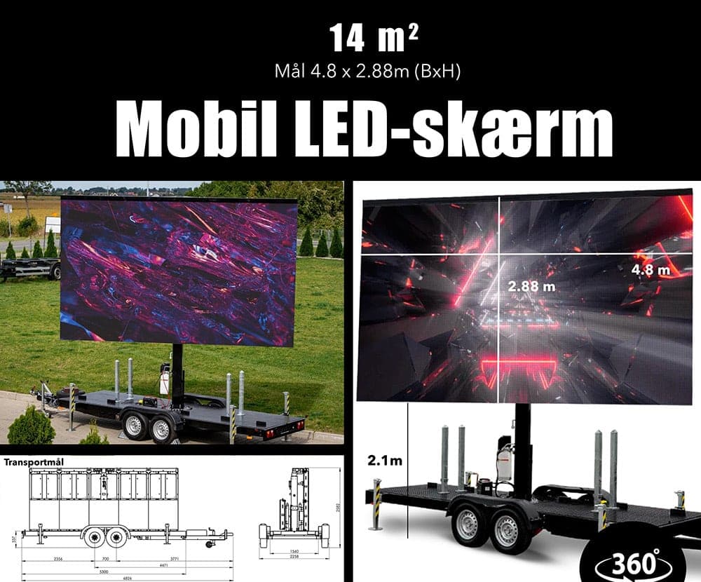 Mellem Mobil LED skærm – 14 m2