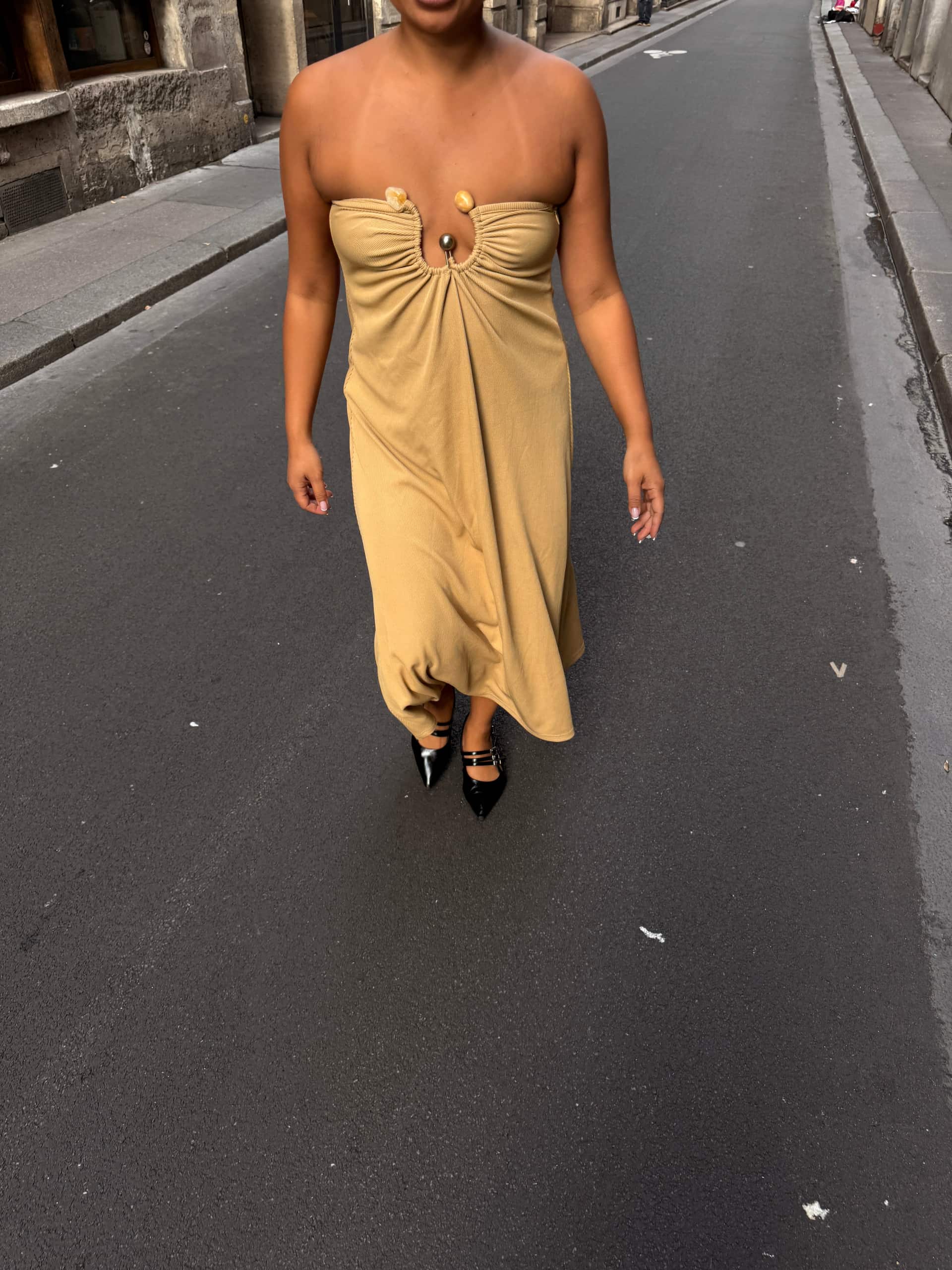 Christopher Esber - dress brun kort