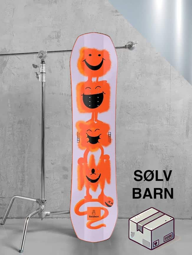 Børne snowboard (op til 10 år) inkl. bindinger og støvler – Sølv-pakke