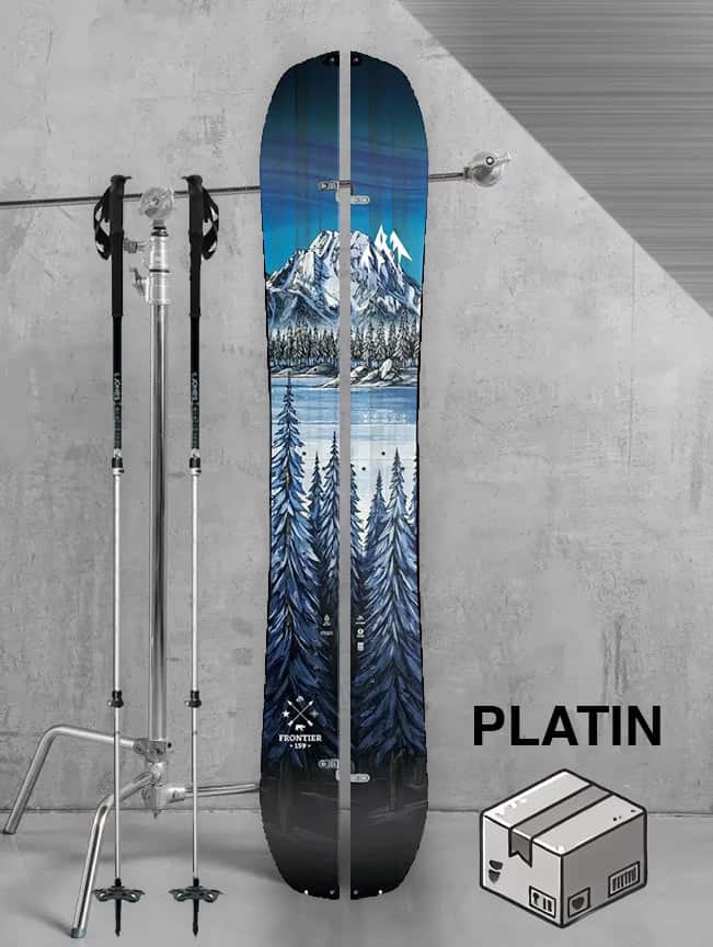 Dame split snowboard inkl. skistave og skind – Platin-pakke
