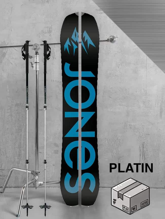 Herre split snowboard inkl. skistave og skind – Platin-pakke