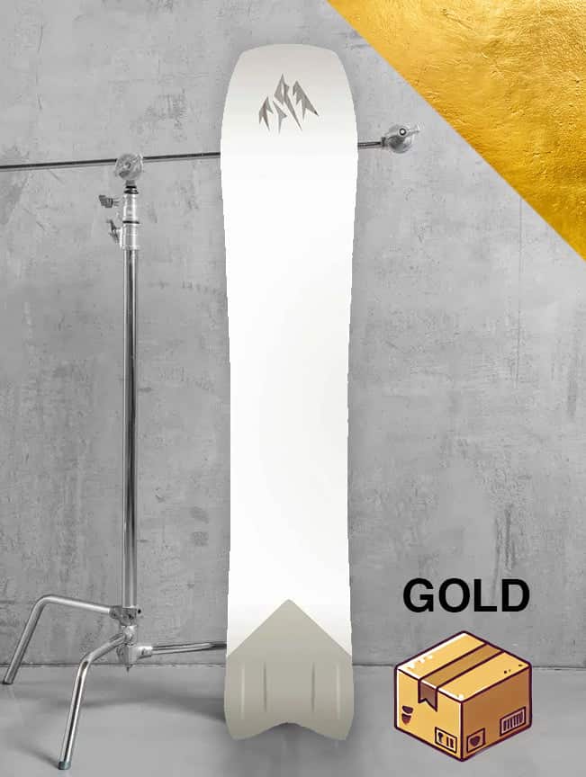 Herre backcountry snowboard inkl. bindinger – Guld-pakke