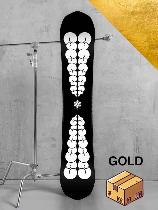 Herre allmountain snowboard inkl. bindinger – Guld-pakke