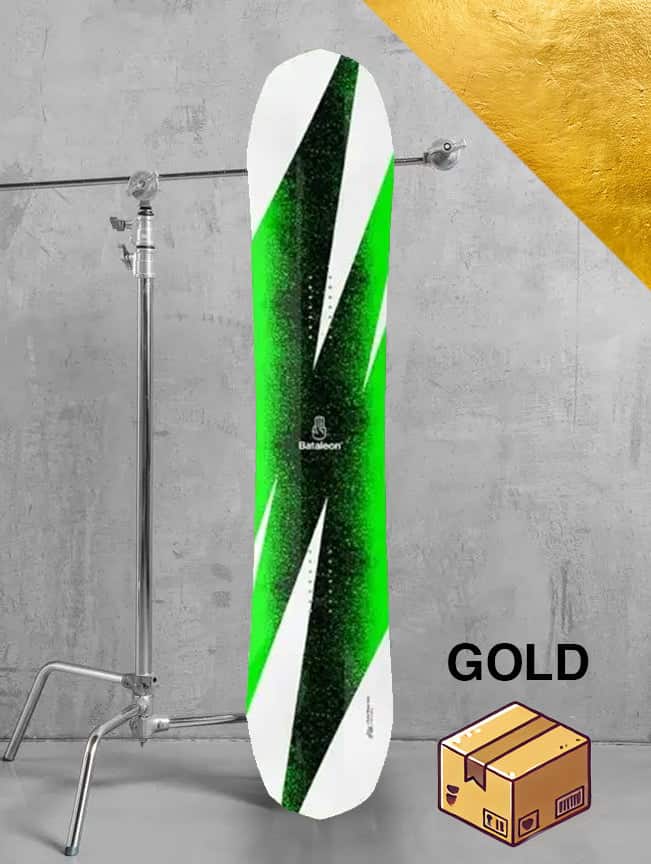 Herre piste snowboard inkl. bindinger – Guld-pakke