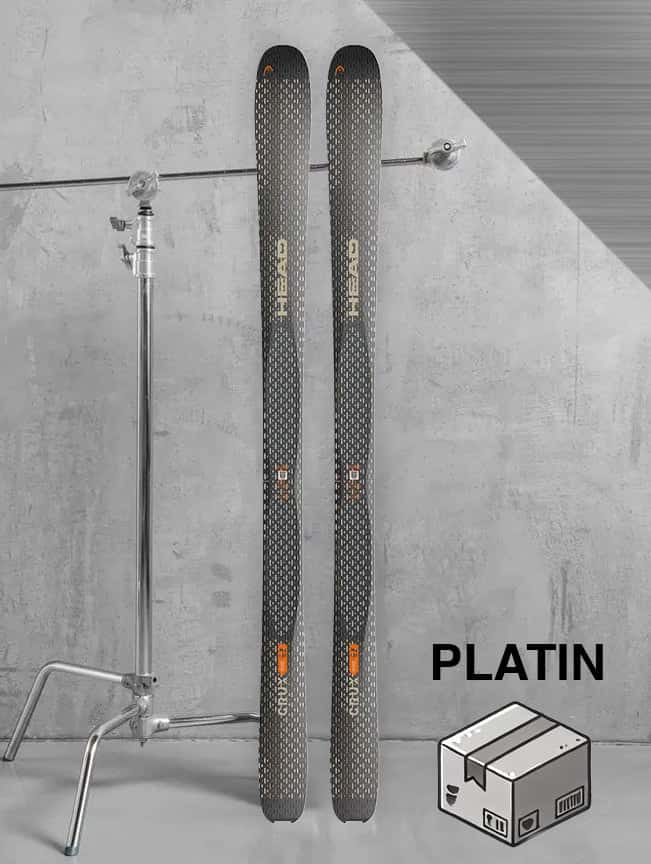 Herre touring ski inkl. skistave og skind – Platin-pakke