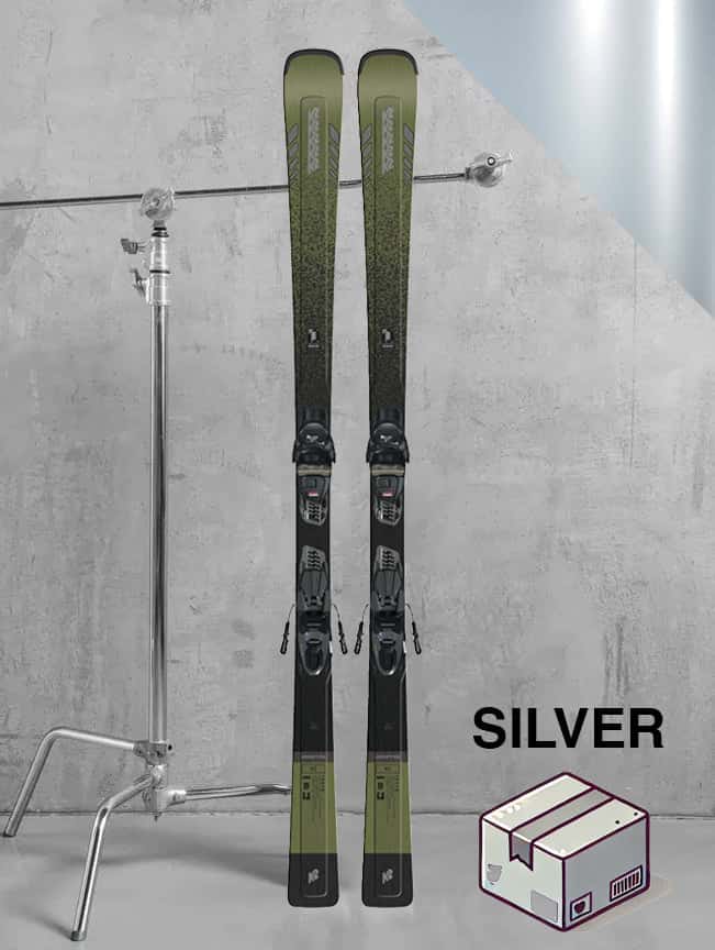 Herre carving ski inkl. skistave – Sølv-pakke