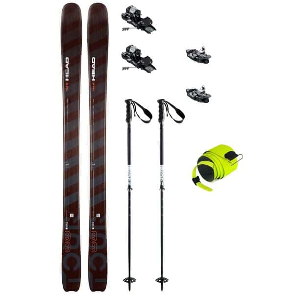 Freeride/touring-pakke – ski, binding, stave og skind